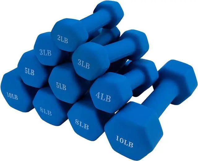 Alt view image 6 of 6 - Dumbbells Set of 2 Exercise Fitness Dumbbell for Home Gym Free Weights Hand Hex Dumb Bells
