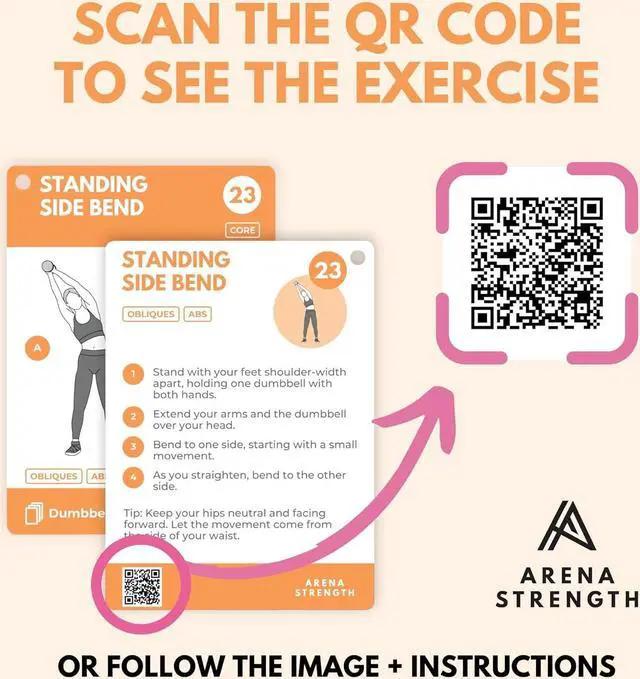 Alt view image 4 of 7 - Arena Strength Workout Cards - Instructional Fitness Deck for Booty Band Workouts, Beginner Fitness Guide for Resistance Band Training Exercises at Home. includes Workout Routines.