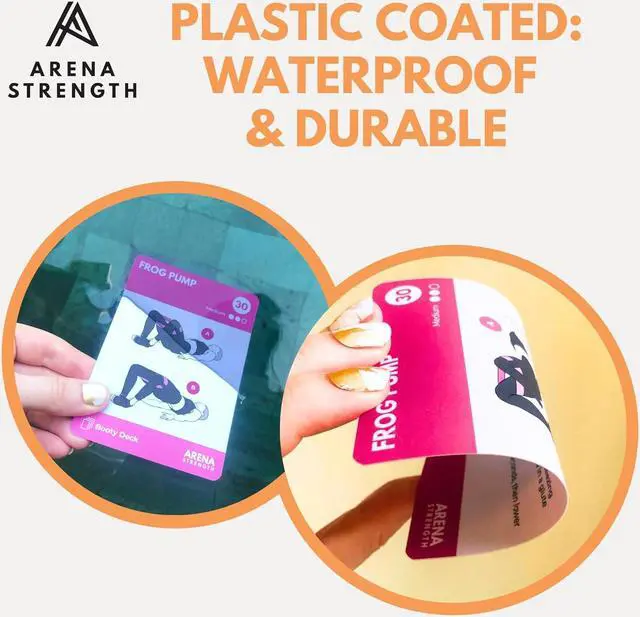 Alt view image 6 of 7 - Arena Strength Workout Cards - Instructional Fitness Deck for Booty Band Workouts, Beginner Fitness Guide for Resistance Band Training Exercises at Home. includes Workout Routines.