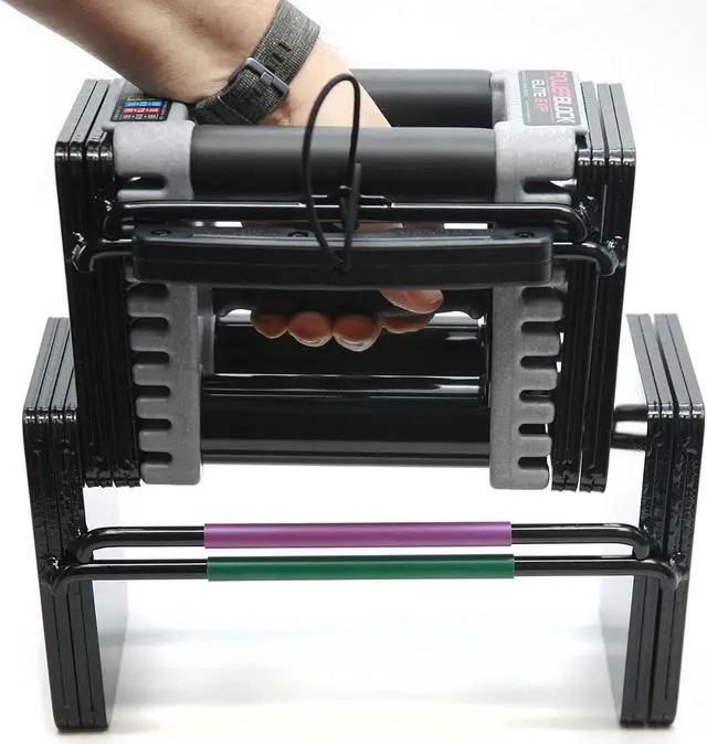 Alt view image 3 of 6 - POWERBLOCK Elite EXP 50-70 lb. Dumbbell Kit, Stage 2 Expansion Kit, Only Compatible After Stage 1 Elite EXP Adjustable Dumbbells Purchase, Durable Steel, Innovative Workout Equipment, 20 lbs, Black