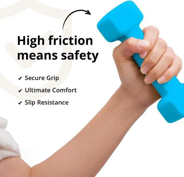 Alt view image 3 of 7 - Portzon 10 Colors Options Compatible with Set of 2 Neoprene Dumbbell,1-15 LB, Anti-Slip, Anti-roll, Hex Shape