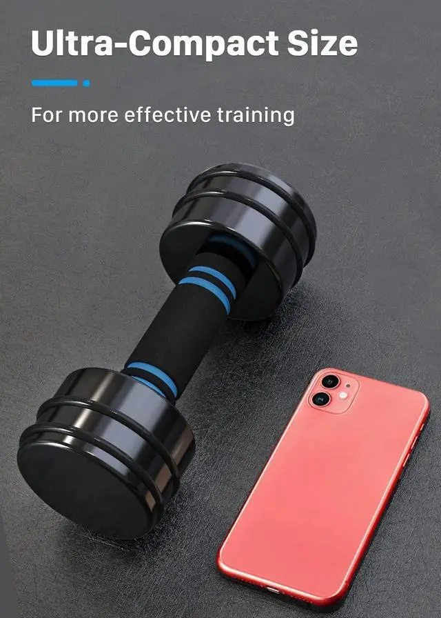 Alt view image 2 of 6 - Northdeer Steel Dumbbells Adjustable Black Coated Weight Set