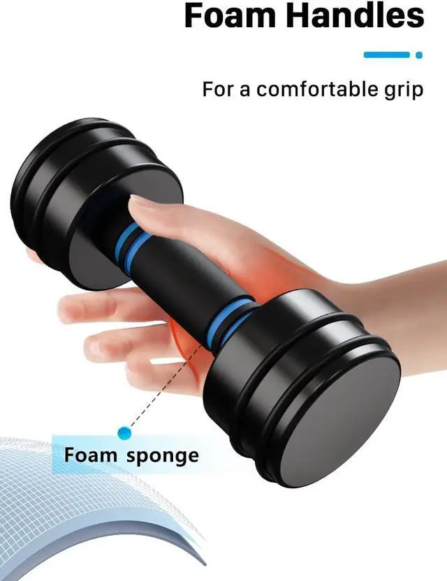 Alt view image 5 of 6 - Northdeer Steel Dumbbells Adjustable Black Coated Weight Set