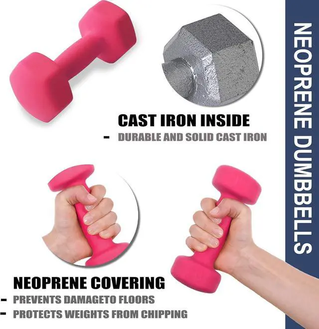Alt view image 5 of 7 - Balelinko Home Gym Equipment Workouts Strength Training Weight Loss Pilates Weights Yoga Sets Weights for Women, Men, Seniors and Youth