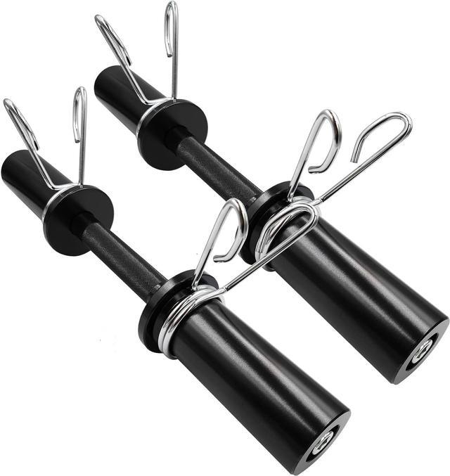 Main image of 16" Olympic Dumbbell Handles, Loadable Dumbbells Bar Sets (150LBS Weight Capacity), Compatible with 2 Standard Plates, 2 Pair of Spring Collars Included