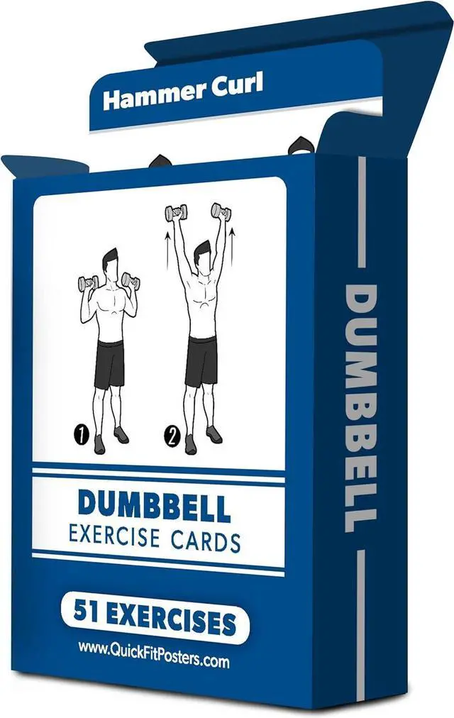 Alt view image 6 of 7 - 2 Pack - Bodyweight & Dumbbell Fitness Workout Cards - Over 100 Exercises