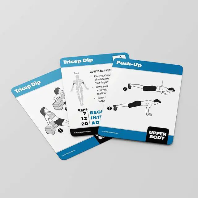 Alt view image 5 of 7 - 2 Pack - Bodyweight & Dumbbell Fitness Workout Cards - Over 100 Exercises