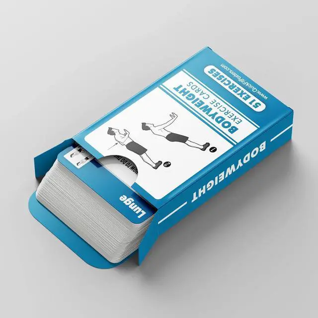 Alt view image 7 of 7 - 2 Pack - Bodyweight & Dumbbell Fitness Workout Cards - Over 100 Exercises
