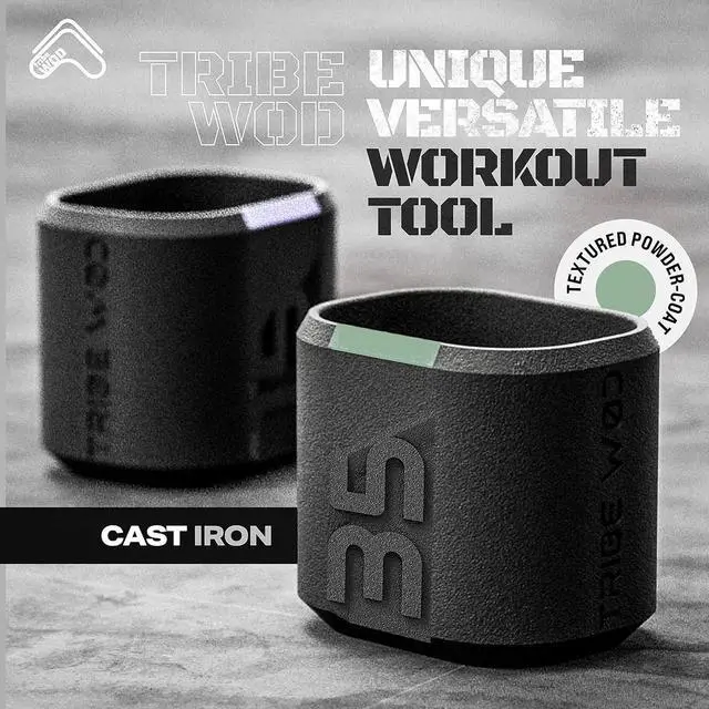 Alt view image 3 of 7 - Tribe WOD Dark Elf Hybrid Dumbells 10-35lb - Cross Training Workout Equipment for Muscle Building and Mobility, Cardio Fitness, Weights for Women & Men (Pack of 1)