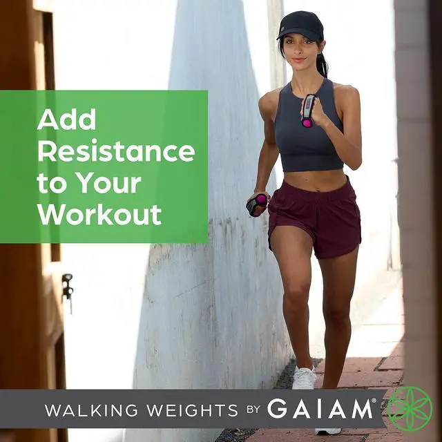 Alt view image 2 of 7 - Gaiam Hand Weights for Women & Men Soft Dumbbell Walking Hand Weight Sets with Hand Strap