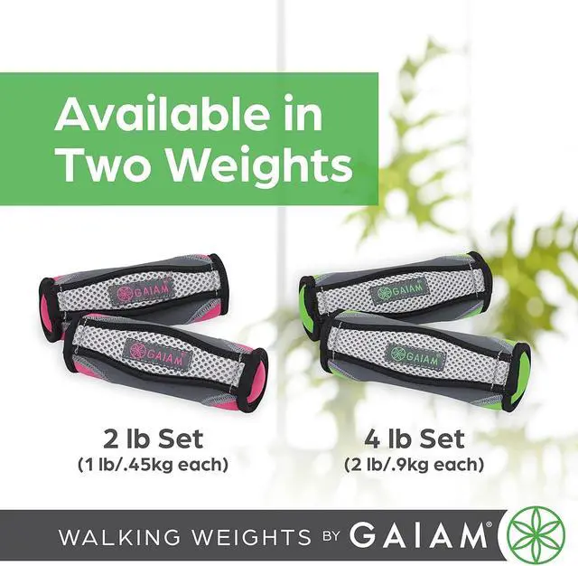 Alt view image 7 of 7 - Gaiam Hand Weights for Women & Men Soft Dumbbell Walking Hand Weight Sets with Hand Strap