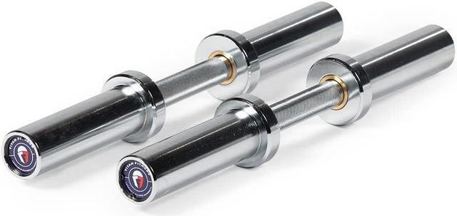 Main image of Titan Fitness Pair 20in Loadable Olympic Dumbbell Bars, 400 LB Capacity Each, Knurled Handles for Home Gym Strength Training