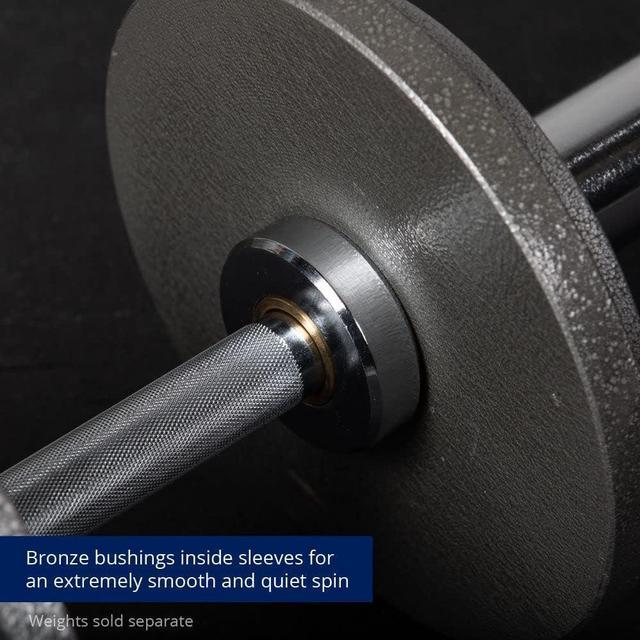 Alt view image 7 of 7 - Titan Fitness Pair 20in Loadable Olympic Dumbbell Bars, 400 LB Capacity Each, Knurled Handles for Home Gym Strength Training