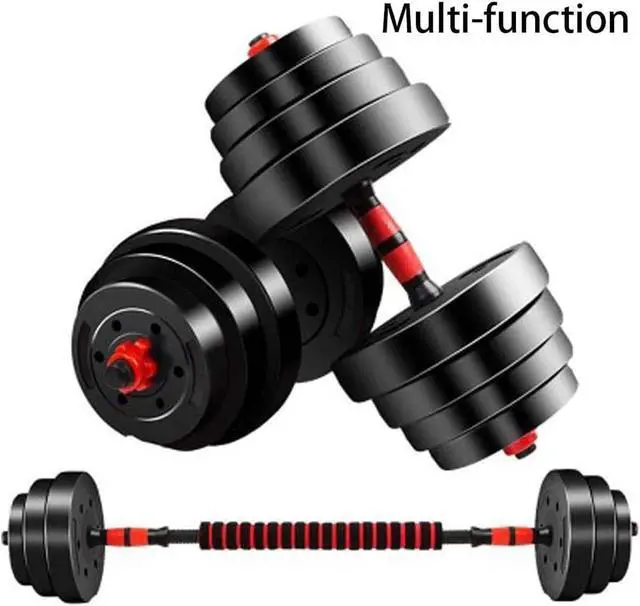 Alt view image 2 of 7 - Dumbbell Bars Adjustable Dumbbell Weight Set Barbell Lifting - 2 x 15.74in Bars and 1 x 15.74in Connecting Rods for Gym Home