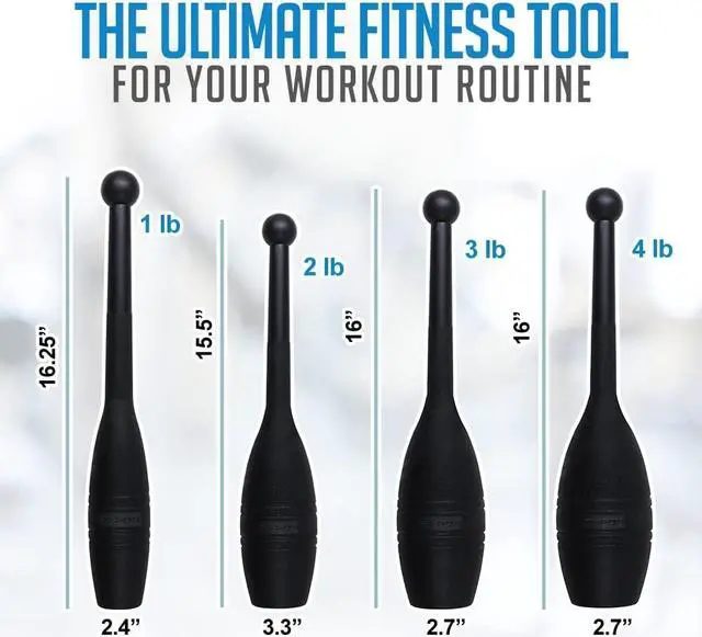Alt view image 2 of 5 - Logest Mace Exercise Club - Heavy Duty Plastic Indian Clubs Available in 1 LB and 2 LB Set 3LB Set 4LB Set of 2 Perfect for Strength Training Rehabilitation Improves Grip Full Body Workout Mace Clubs