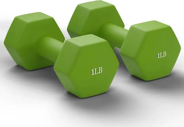 Alt view image 7 of 7 - Hex Dumbbells Set Rubber Coated Hand Weights Exercise & Fitness for Home Gym Workouts Weight Strength Training, Set of 2