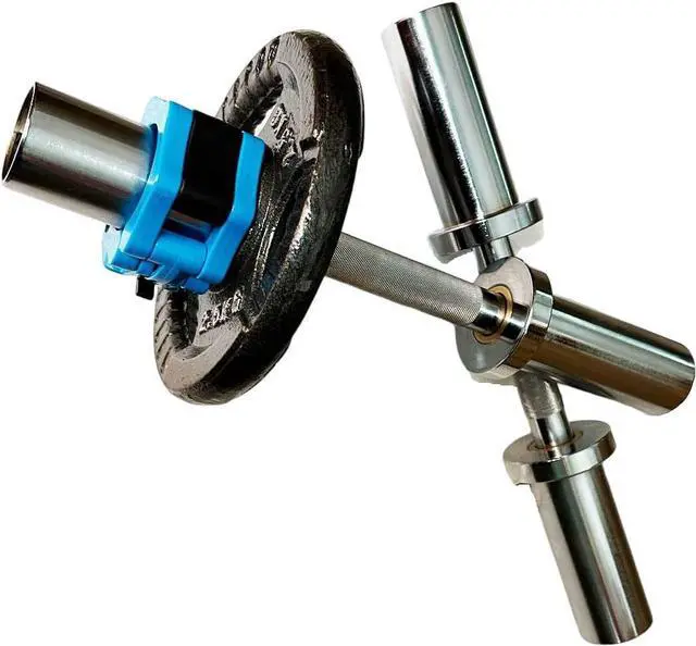 Alt view image 2 of 7 - Olympic Dumbbell Handle Loadable Dumbbell Bars Fit 2 inch Olympic Weight Plates Ideal For Home Gym Strength Training