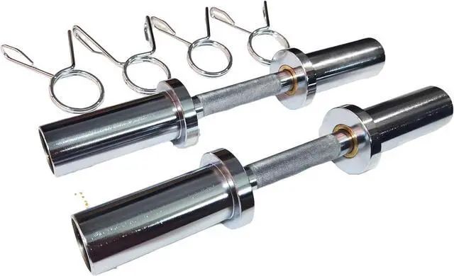 Alt view image 6 of 7 - Olympic Dumbbell Handle Loadable Dumbbell Bars Fit 2 inch Olympic Weight Plates Ideal For Home Gym Strength Training