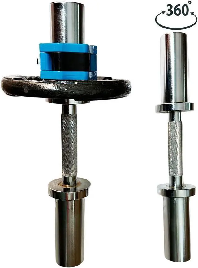 Alt view image 7 of 7 - Olympic Dumbbell Handle Loadable Dumbbell Bars Fit 2 inch Olympic Weight Plates Ideal For Home Gym Strength Training