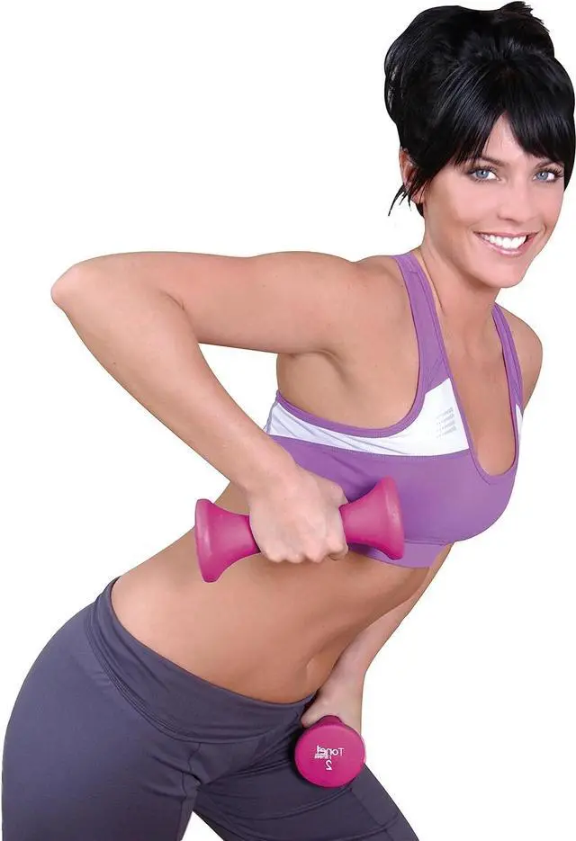 Alt view image 6 of 7 - Tone Fitness set includes 3 PAIRS of DUMBBELLS