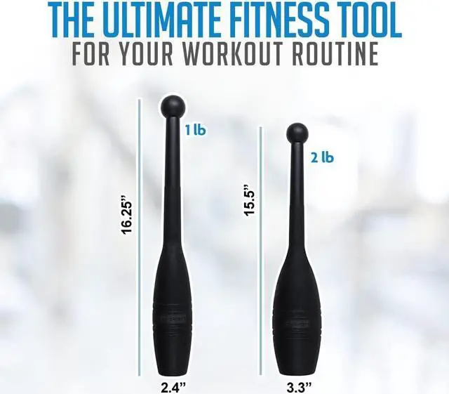 Alt view image 2 of 7 - Logest Mace Exercise Club - Heavy Duty Plastic Indian Clubs Available in 1 LB and 2 LB Set 3LB Set 4LB Set of 2 Perfect for Strength Training Rehabilitation Improves Grip Full Body Workout Mace Clubs