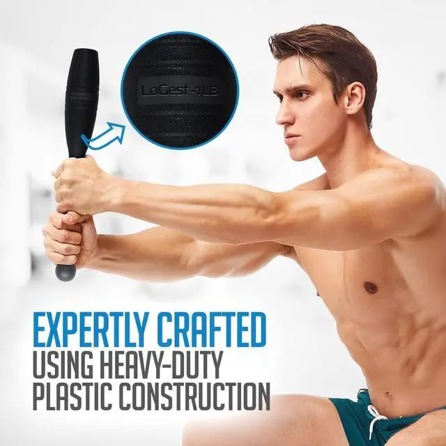 Alt view image 5 of 5 - Logest Mace Exercise Club - Heavy Duty Plastic Indian Clubs Available in 1 LB and 2 LB Set 3LB Set 4LB Set of 2 Perfect for Strength Training Rehabilitation Improves Grip Full Body Workout Mace Clubs