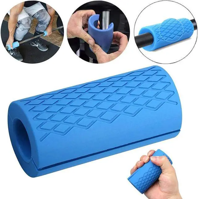 Alt view image 3 of 7 - Grip Fat Bar,Dumbbell Fat Barbell Grip, Thick Bar Grips for Weightlifting Fitness Bar Handle Silicone Non-Slip Protective Pad,1 Pair