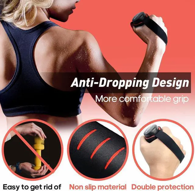Alt view image 3 of 7 - Hand Weights for Walking, 2.2 lbs Dumbbells Set of 2 with Anti-Slip Foam Padding, Soft Grip Jogging Handweights for Fitness Training, Cardio Dumbbells 1kg/2.2lbs each