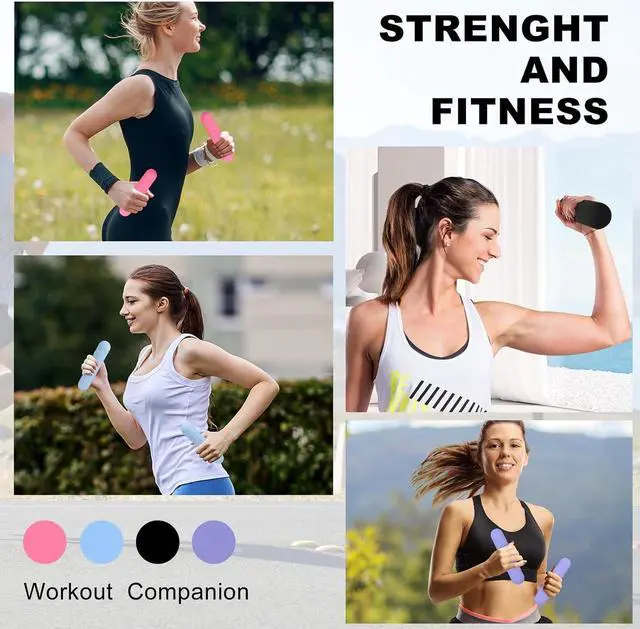 Alt view image 4 of 7 - Dumbbell Hand Weight Bars for Women,3lbs Dumbbells Set of 2 for Walking,Workout,Pilates,Strength Training, Gym,Running,Yoga, Dance, Aerobics, Cardio