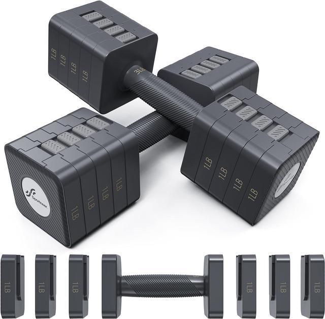 2 pairs of dumbells- 9lbs/ 5Lbs offers + Band