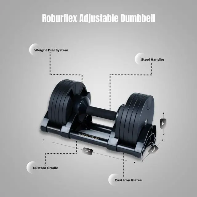 Alt view image 4 of 4 - Adjustable Dumbbell (Single) for Workout Strength Training Fitness Home Gym