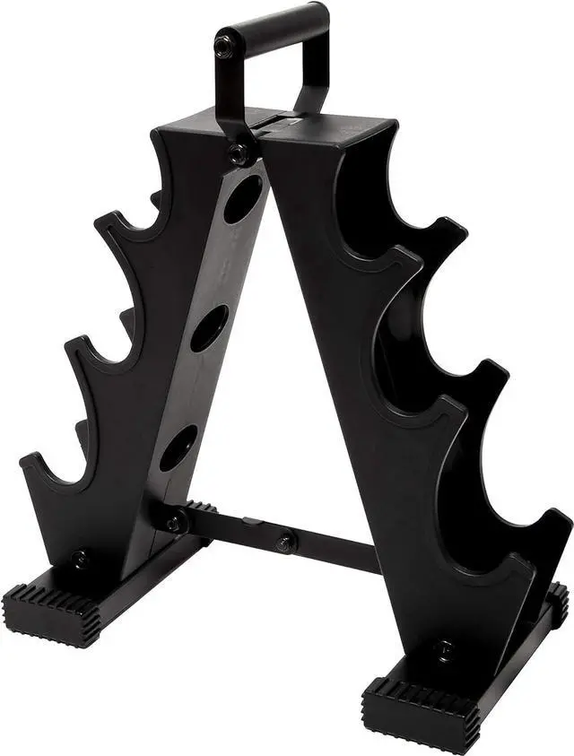Main image of BalanceFrom Dumbbell Rack Stand, Multi-Tier Weight Rack for Dumbbells & Kettlebells, Heavy Duty Home Gym Storage Rack, Includes 25 lb Dumbbell Pair, Black