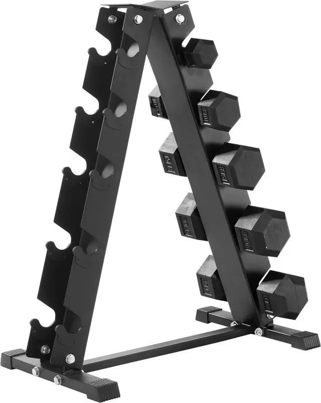 Alt view image 2 of 7 - Iron Crush A-Frame Dumbbell Rack - Heavy Duty 500LB Weight Capacity for Home or Gym