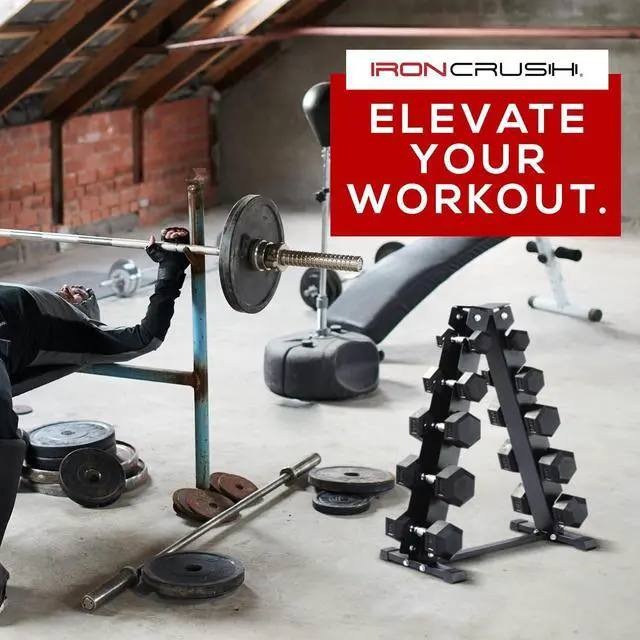 Alt view image 6 of 7 - Iron Crush A-Frame Dumbbell Rack - Heavy Duty 500LB Weight Capacity for Home or Gym