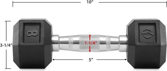 Alt view image 3 of 5 - Philosophy Gym Rubber Coated Hex Dumbbell Hand Weights, Pairs