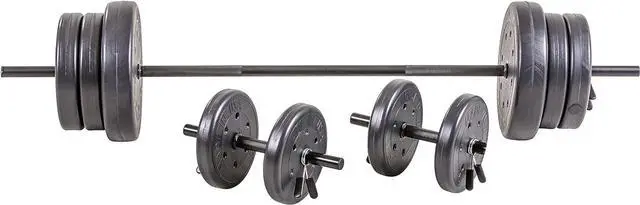 Main image of US Weight 105 Pound Weight Set with Barbell - Home Gym Workout Equipment