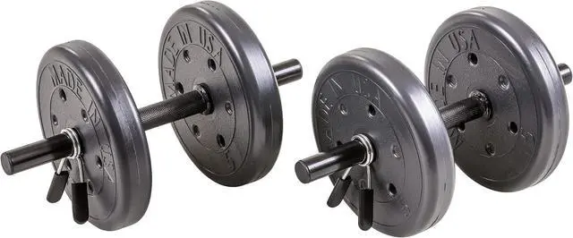 Alt view image 6 of 7 - US Weight 105 Pound Weight Set with Barbell - Home Gym Workout Equipment