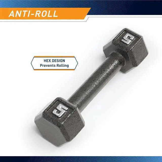 Alt view image 3 of 6 - Marcy Cast Iron Hex Dumbbells Collection - Available size from 3-lb to 100-lb, SOLD INDIVIDUALLY