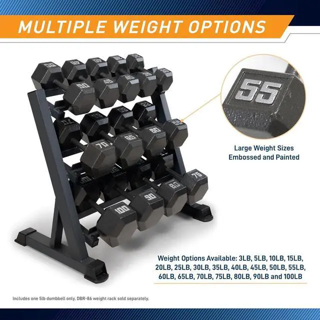 Alt view image 5 of 6 - Marcy Cast Iron Hex Dumbbells Collection - Available size from 3-lb to 100-lb, SOLD INDIVIDUALLY