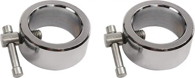 Alt view image 2 of 7 - Sunny Health & Fitness Olympic Single Barbell Bar, 20" Heavy Duty Dumbell Handle with Locking Ring Collars, Loadable Sleeve, Brass Brushing, Fit 2 Inch Standard Weight Plate, Chrome, OB-20