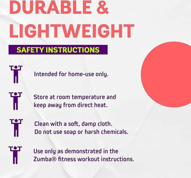 Alt view image 3 of 7 - Zumba Toning Sticks, Hand Weights for Women, Dumbbell Weight Set, 1 Pound