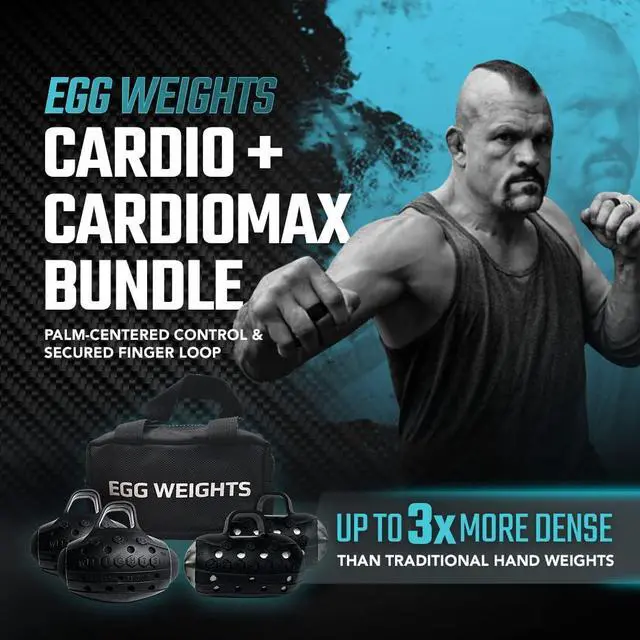 Alt view image 3 of 5 - Egg Weights Cardio and Cardio Max Bundle Hand Weights Dumbbell Set with Anti-Slip Silicone Rubber Finger Loop Set of 2 for Shadowboxing, Kickboxing for Men and Women - 2.0 lbs and 3.0 lbs