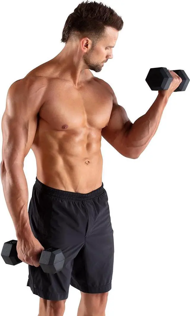 Alt view image 3 of 4 - Weider Rubber Hex Dumbbell