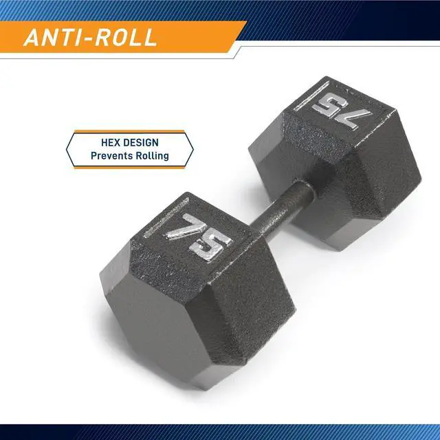 Alt view image 3 of 6 - Marcy Cast Iron Hex Dumbbells Collection - Available size from 3-lb to 100-lb, SOLD INDIVIDUALLY