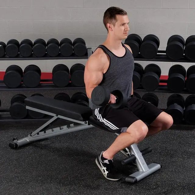 Alt view image 2 of 7 - Body-Solid Cast Iron Solid Hexagon Dumbbells Single, Hand Weights For Men and Women Sold Separately, Weights Dumbbell for Strength Training