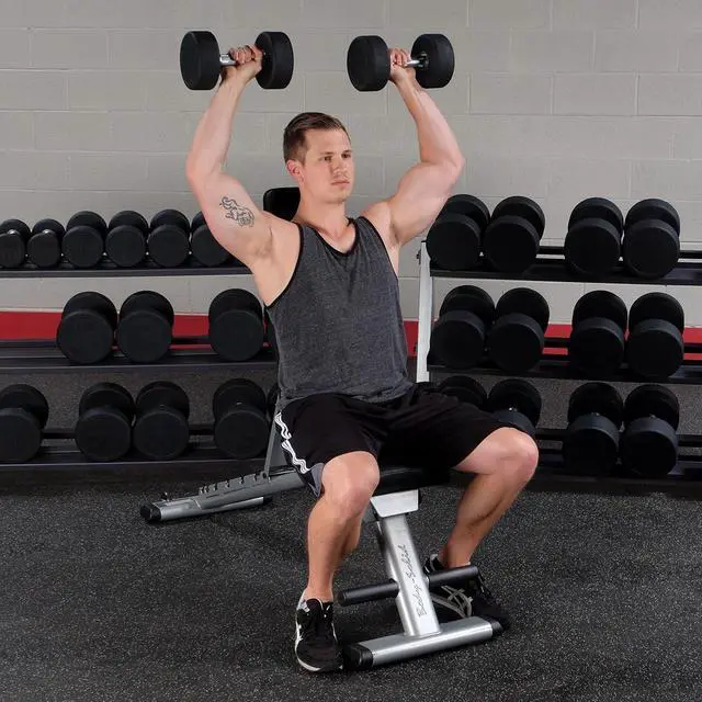 Alt view image 3 of 7 - Body-Solid Cast Iron Solid Hexagon Dumbbells Single, Hand Weights For Men and Women Sold Separately, Weights Dumbbell for Strength Training