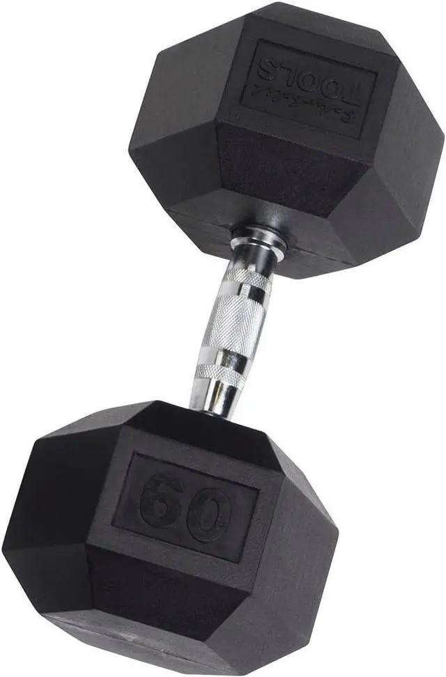 Main image of Body-Solid Rubber Coated Hexagon Dumbbells, Hand Weights For Men and Women, Weights Dumbbell for Strength Training, Body Building Home Gym Training Gear