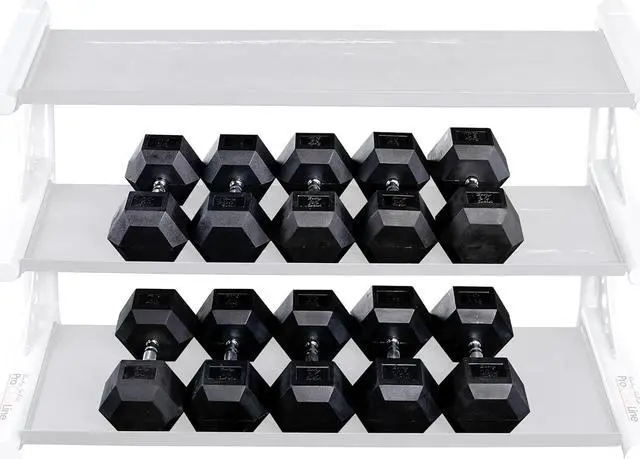 Alt view image 6 of 6 - Body-Solid Rubber Coated Hexagon Dumbbells, Hand Weights For Men and Women, Weights Dumbbell for Strength Training, Body Building Home Gym Training Gear