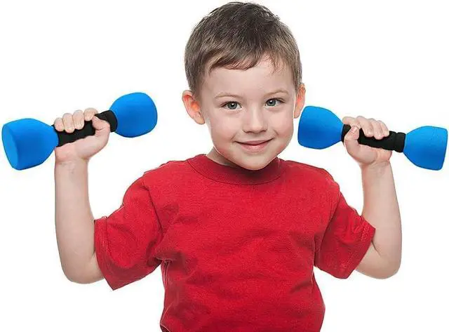 Alt view image 6 of 7 - Aoneky Foam Covered Weights for Kids, Recommended for Boys Aged 3 to 6 Years Old, Children Safe Exercise Dumbbell Toy, 2 lbs