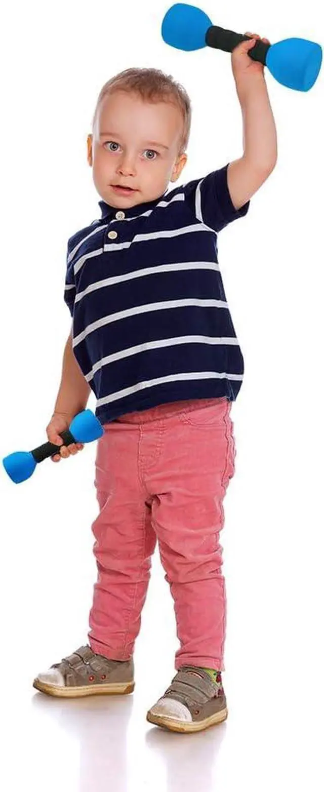 Alt view image 7 of 7 - Aoneky Foam Covered Weights for Kids, Recommended for Boys Aged 3 to 6 Years Old, Children Safe Exercise Dumbbell Toy, 2 lbs